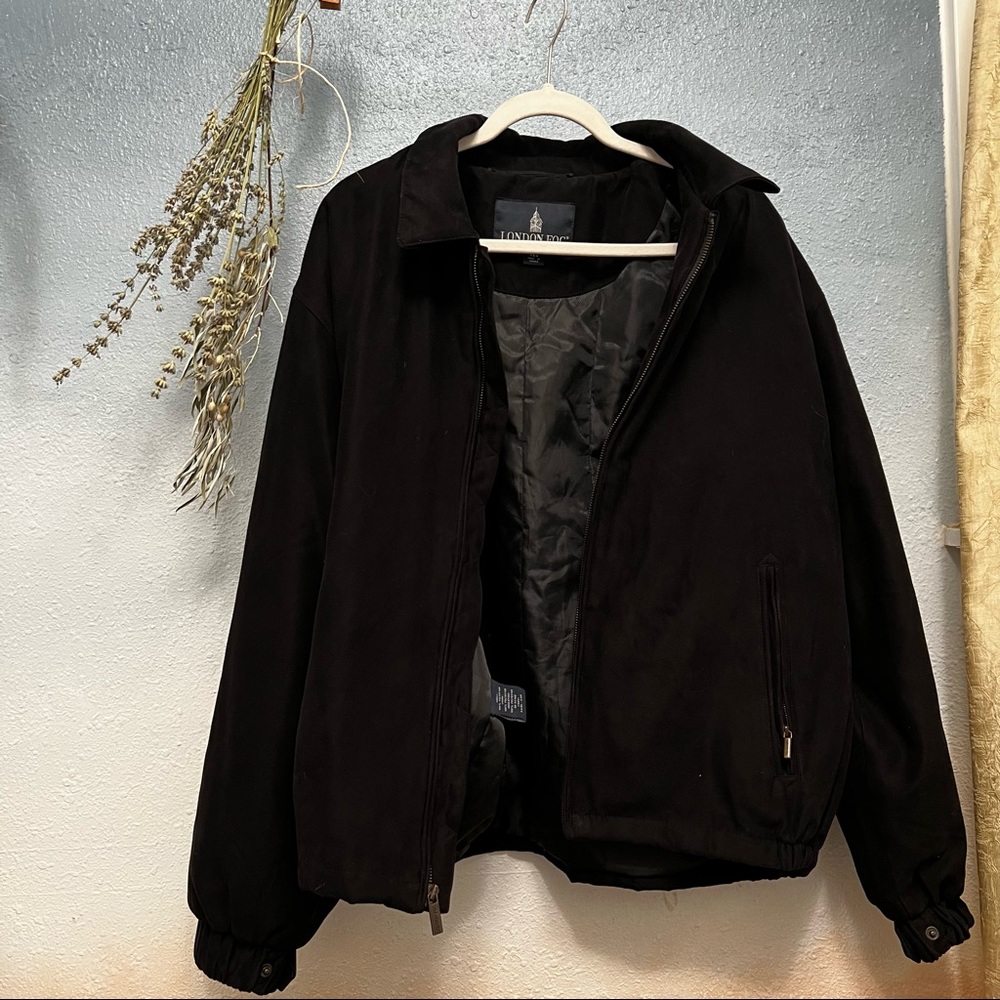London Fog Soft All Black Puffy Coat size XL